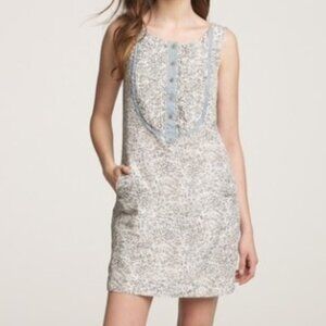 J. Crew Brand Women's size 8 Delphinium Dress Floral Silk Cotton Mini Dress